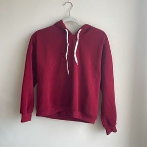 Red cropped sweatshirt